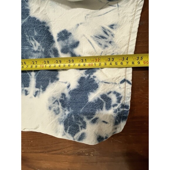 Levi's Women's Sz Large Light Blue Short Tie Dyed Overalls Boho Hippie Gypsy - Picture 11 of 16